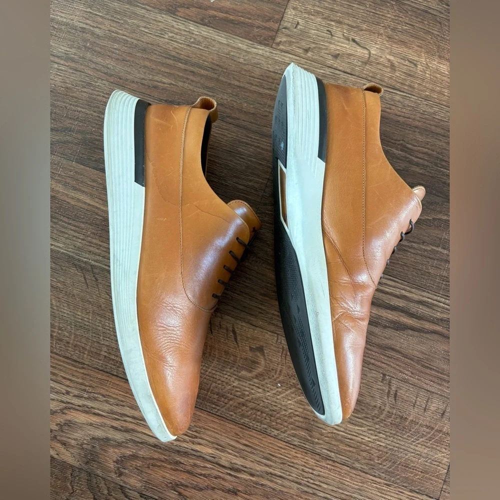 Wolf and Shepherd Tan Honey Leather Calfskin Crossover Longwing Shoes